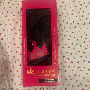 MSLAYYY Braided Black Stallion 24 inch Drawstring Ponytail Extension